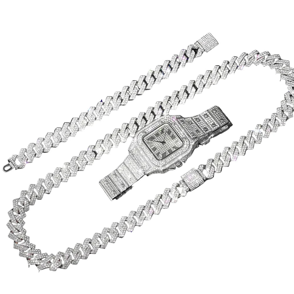 Cuban Gold Signature Luxury Watch Set