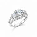 Brilliant Moissanite 925 Silver Ring
