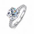 Luxury D Color Moissanite Ring Set