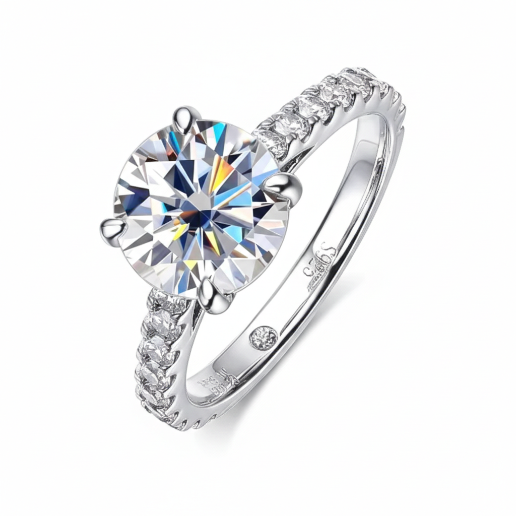 Luxury D Color Moissanite Ring Set