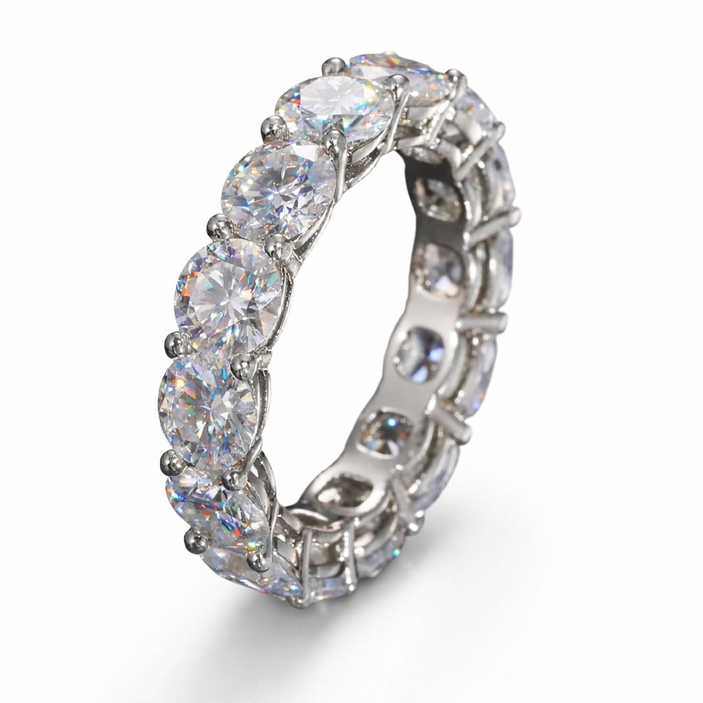 5mm D Color Moissanite Wedding Band