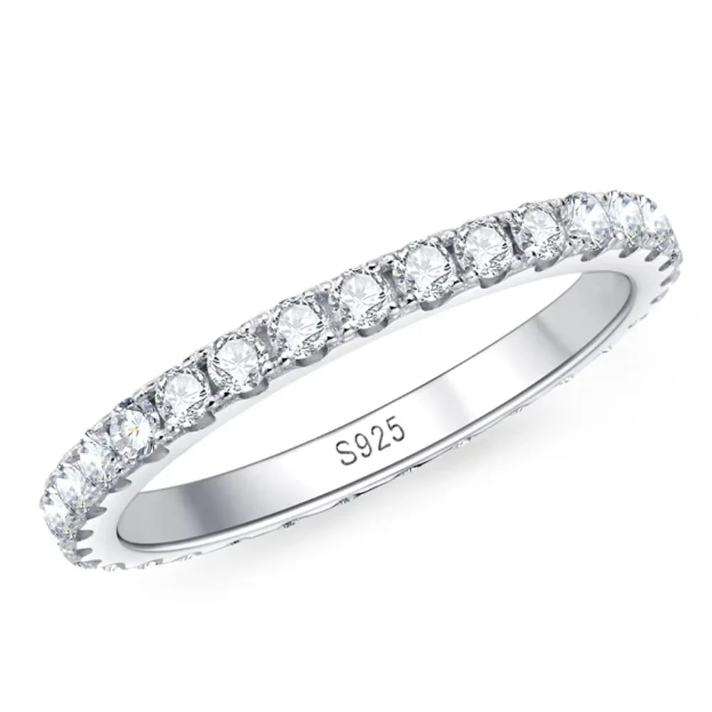 KNOBSPIN D Color Moissanite Eternity Ring