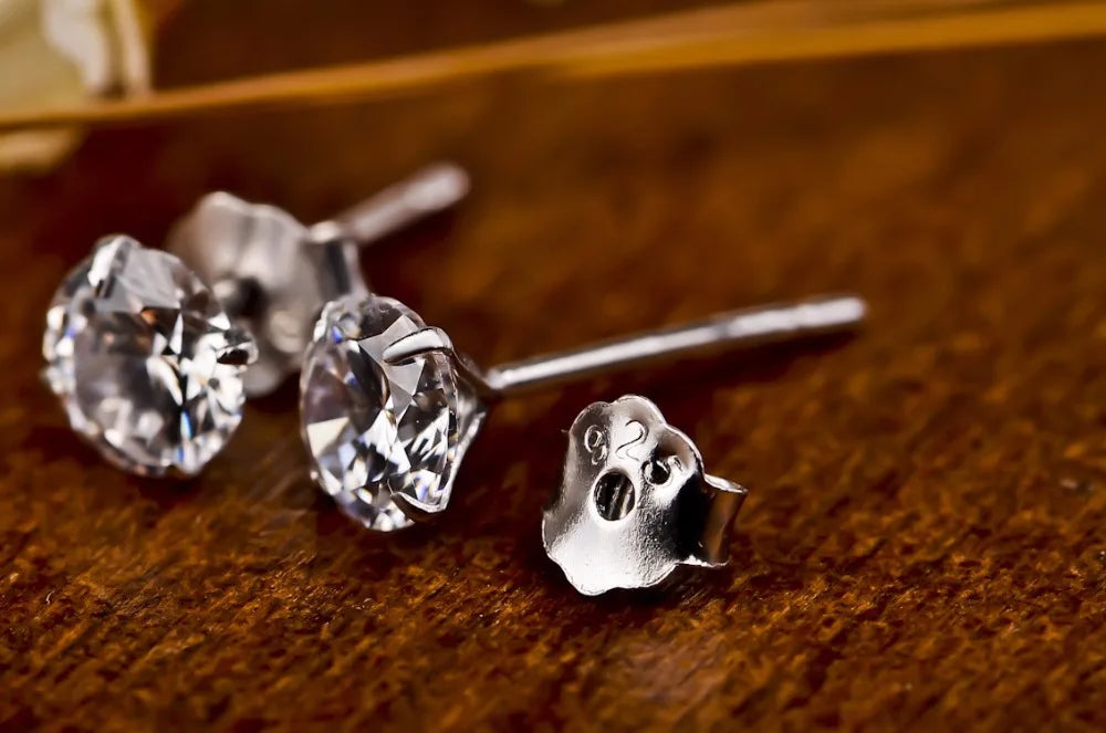 Refined 925 Silver Cubic Zirconia Studs