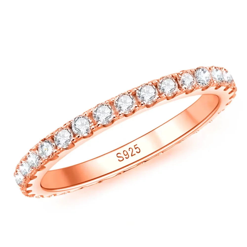 KNOBSPIN D Color Moissanite Eternity Ring